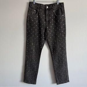 Anthropologie Pilcro Studded Jeans in Gray Black | Size 29